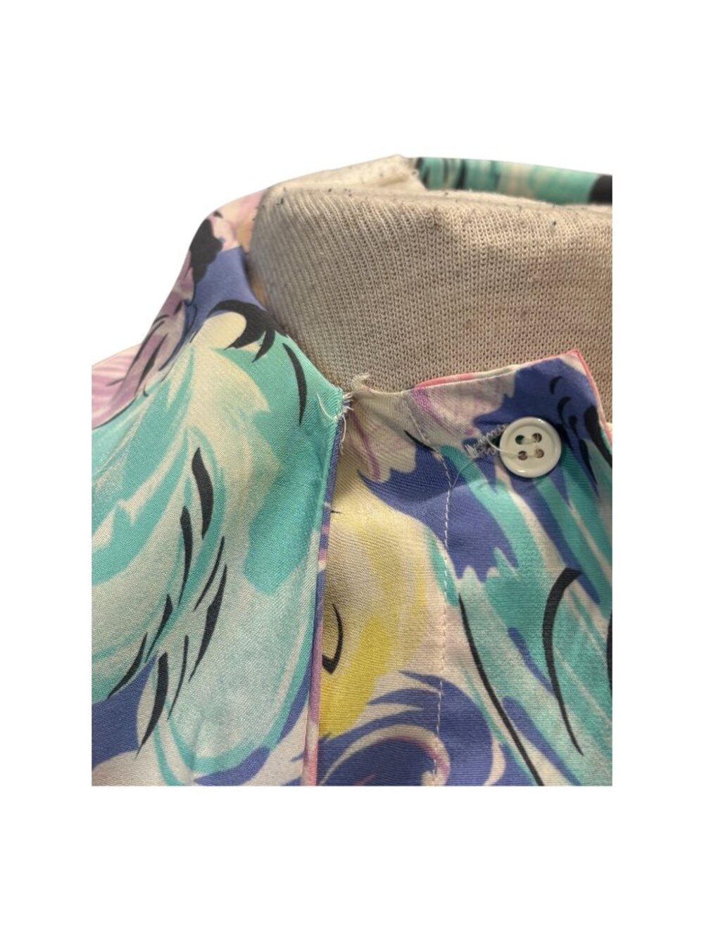 Vintage Balenciaga Paris Pastel Floral Bow Blouse Size 6 Watercolor Secretary To - Picture 11 of 11